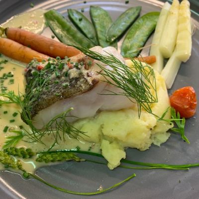 Cabillaud au beurre d'herbes